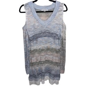 Knox Rose Cold Shoulder Long Tunic Sweater Size S 💙